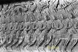 King Suryavarman II's Procession on Bas-Relief 